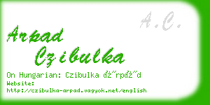 arpad czibulka business card